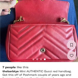 Authentic mini Gucci marmont bag